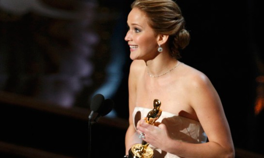 Oscar 2013 Jennifer Lawrence accepts the award for best actress